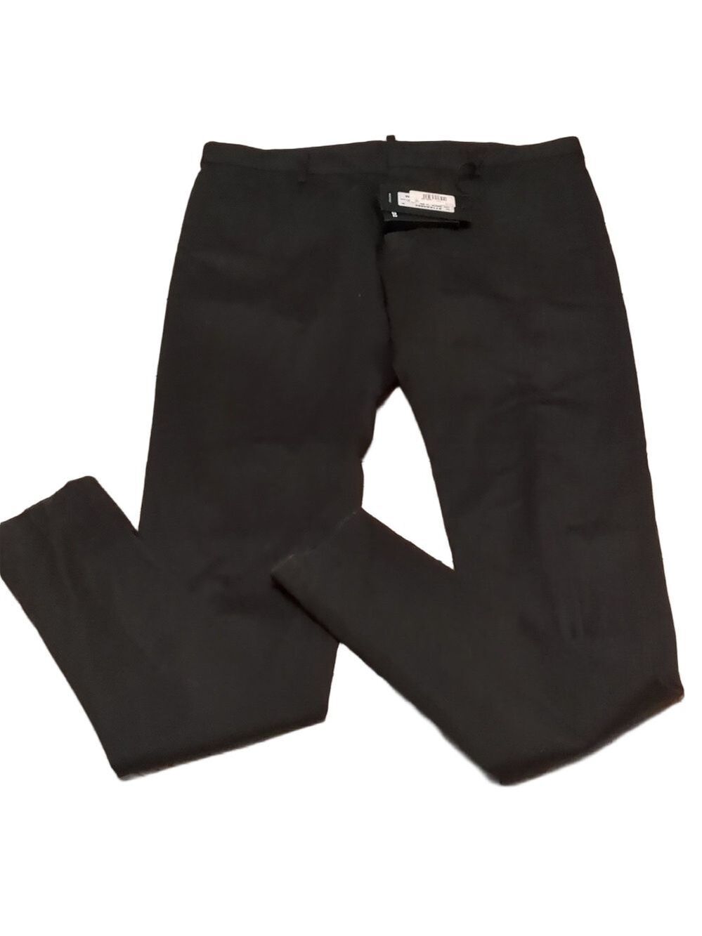 Dsquared2 wool blend black trousers size italian 48